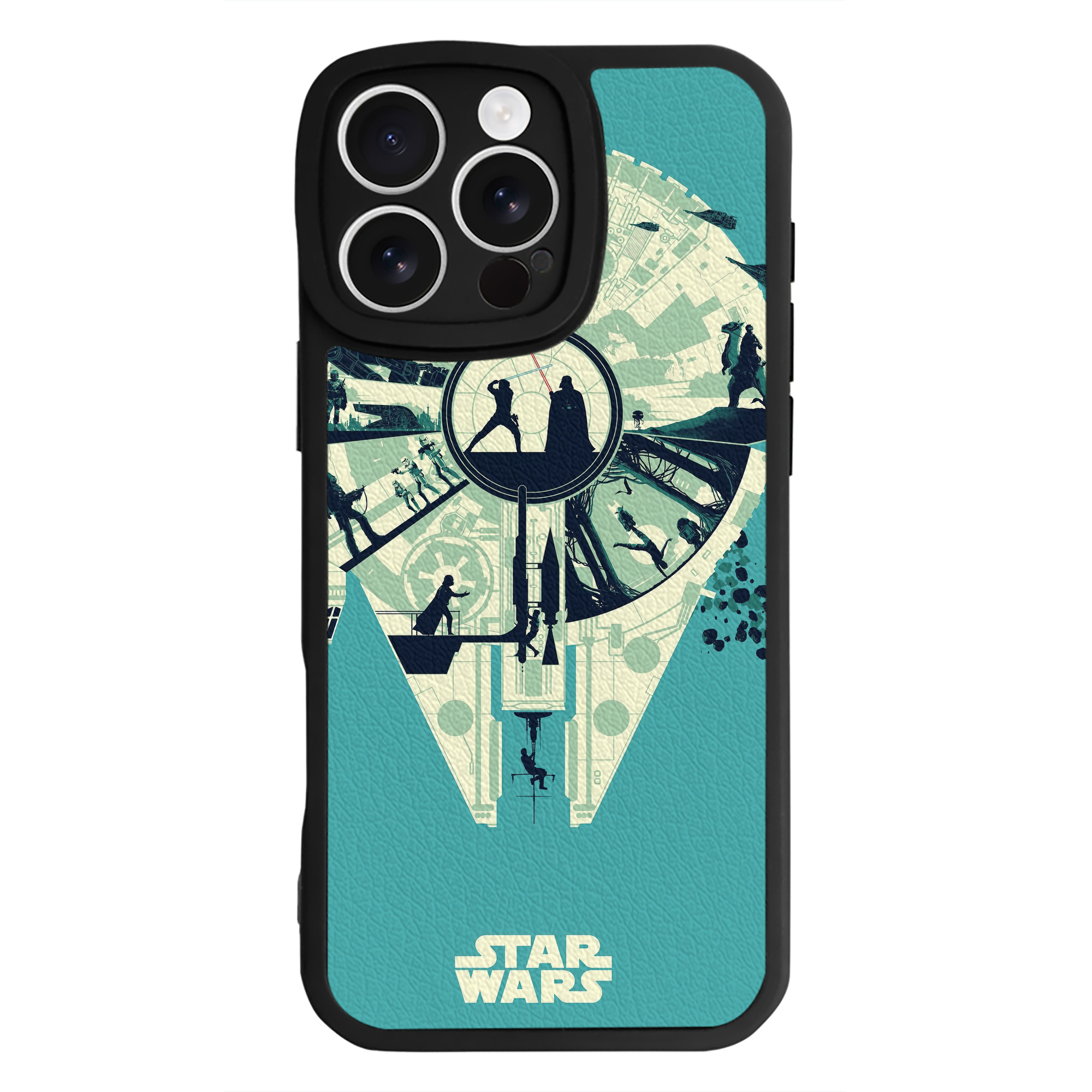 （画像用） スター・ウォーズ Star Wars 【iPhone 16シリーズ対応】シリコンスマホケース（レザー調） 材質：シリコン